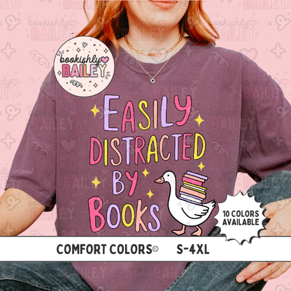Easily Distracted By Books - Tee