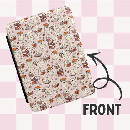Bookish Ghost Magnetic Kindle Case With Hand Strap
