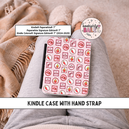 Spicy Romance Reader Magnetic Kindle Case With Hand Strap