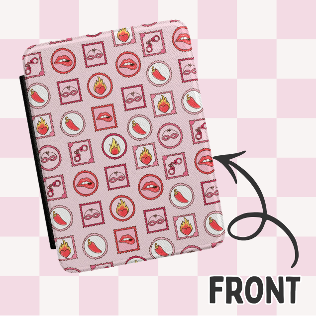 Spicy Romance Reader Magnetic Kindle Case With Hand Strap