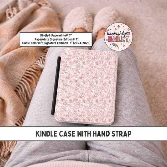 Romance Tropes Magnetic Kindle Case With Hand Strap