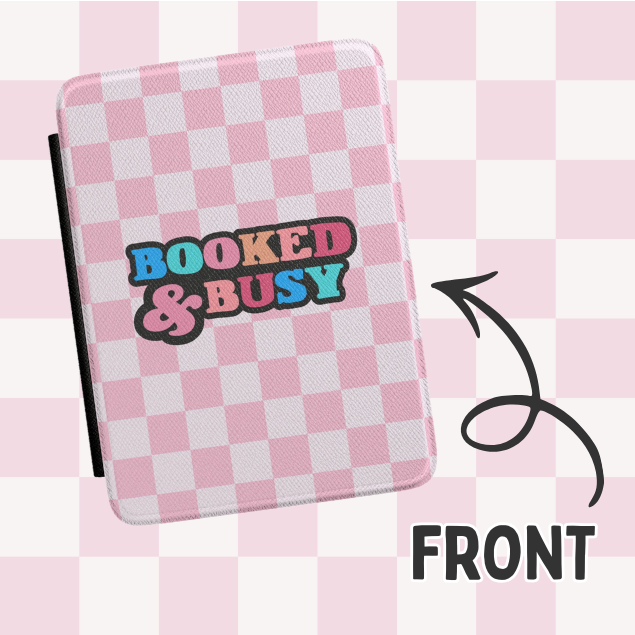 Booked & Busy Magnetic Kindle Case With Hand Strap