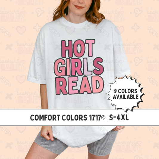 Hot Girls Read (Pink) - Tee