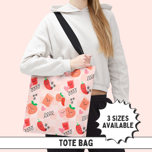 Peach & Pepper Tote Bag