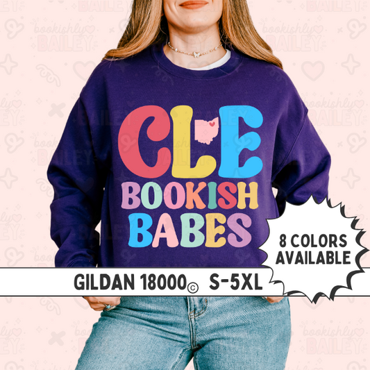 CLE Bookish Babes Colorful Logo Crewneck Sweatshirt