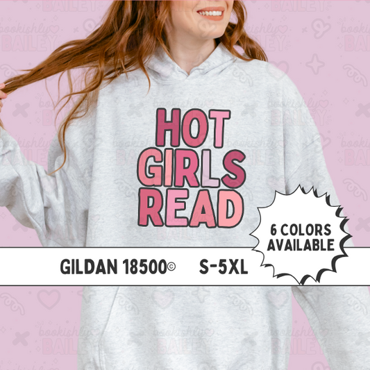 Hot Girls Read (Pink) Hoodie