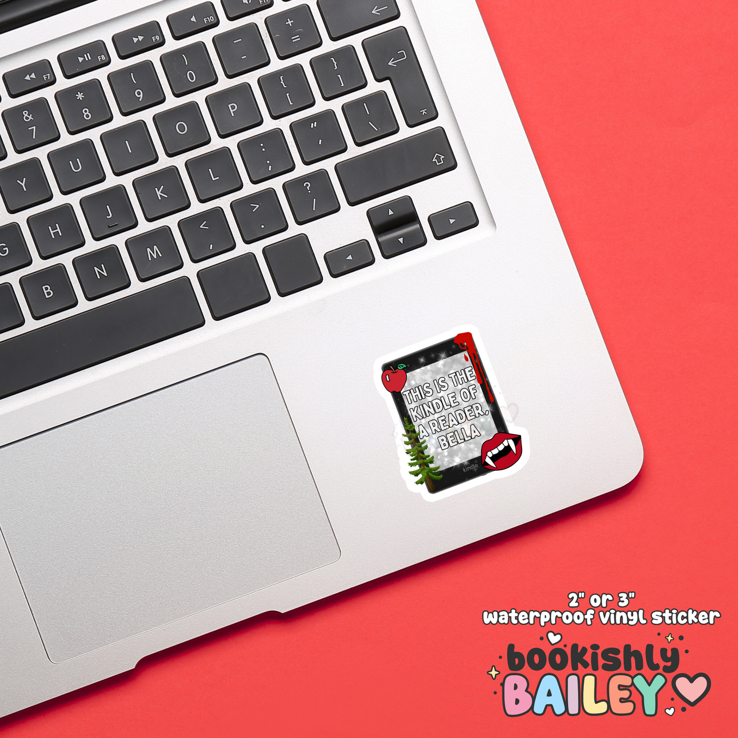 This Is The Kindle Of A Reader Bella Waterproof Matte Vinyl Sticker