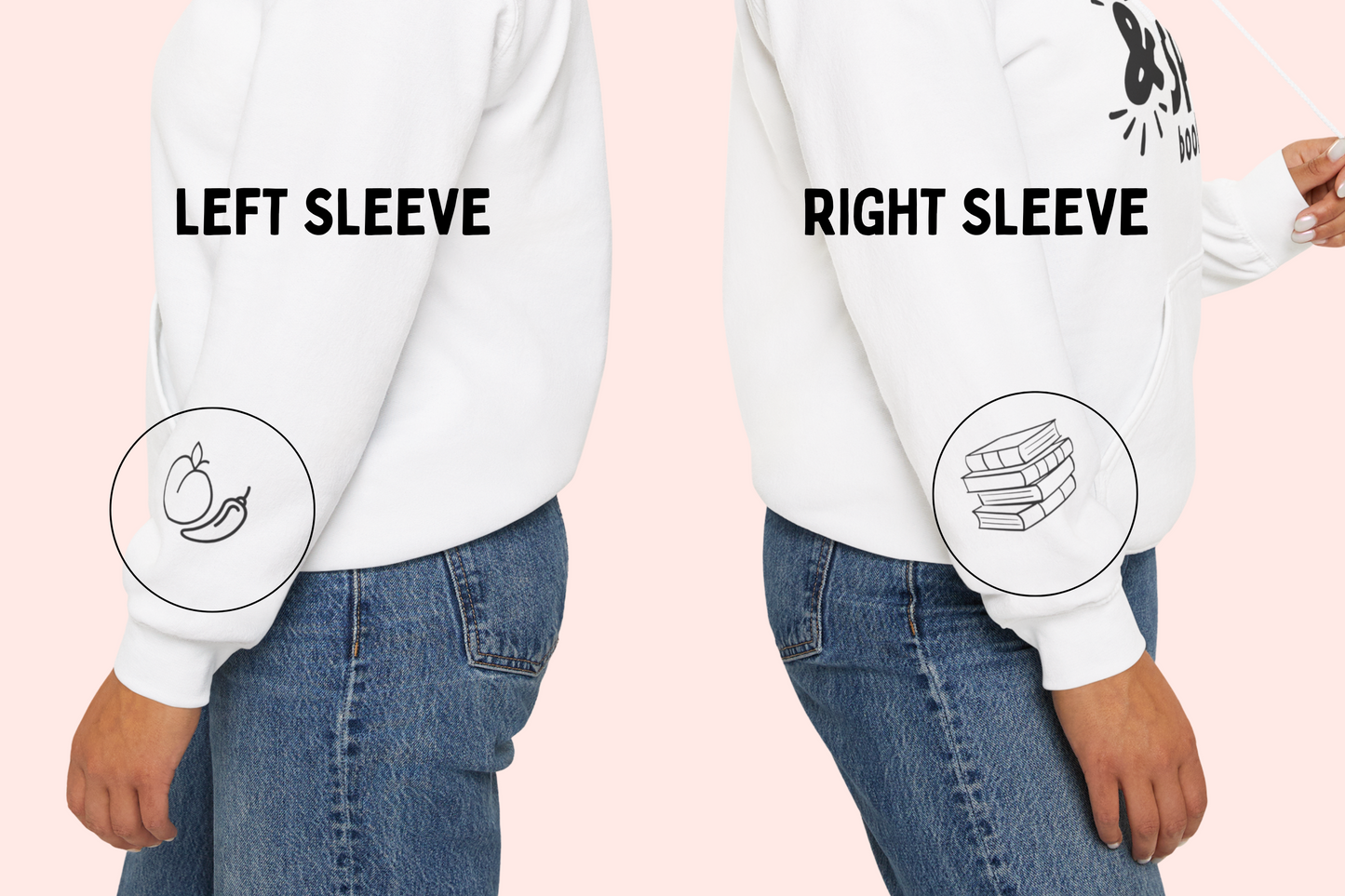Thick & Spicy Logo Hoodie With Sleeve Icons