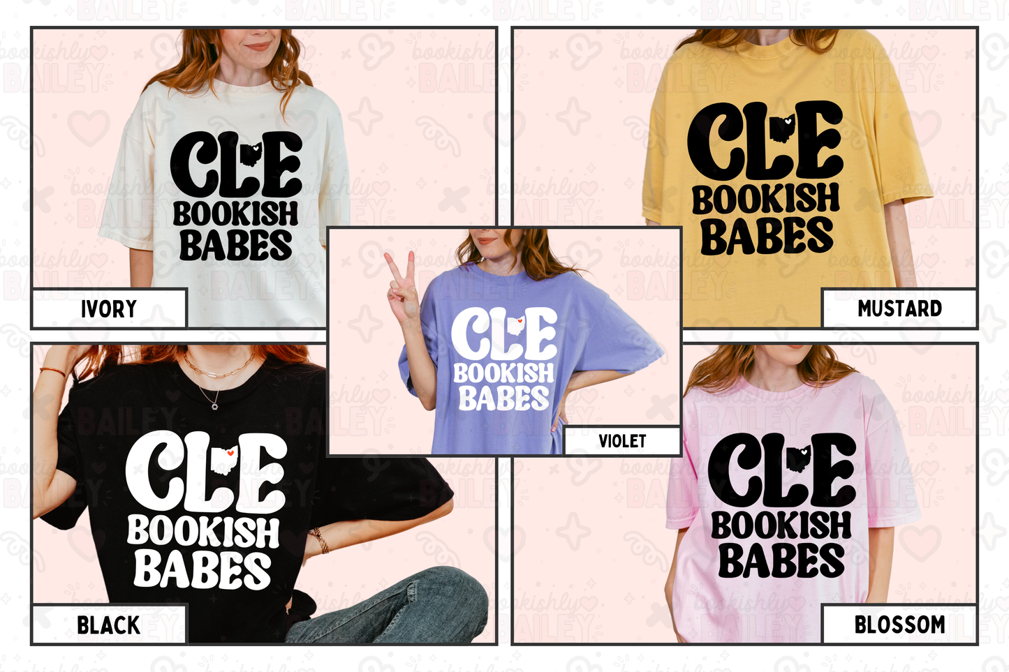 CLE Bookish Babes B&W Tees