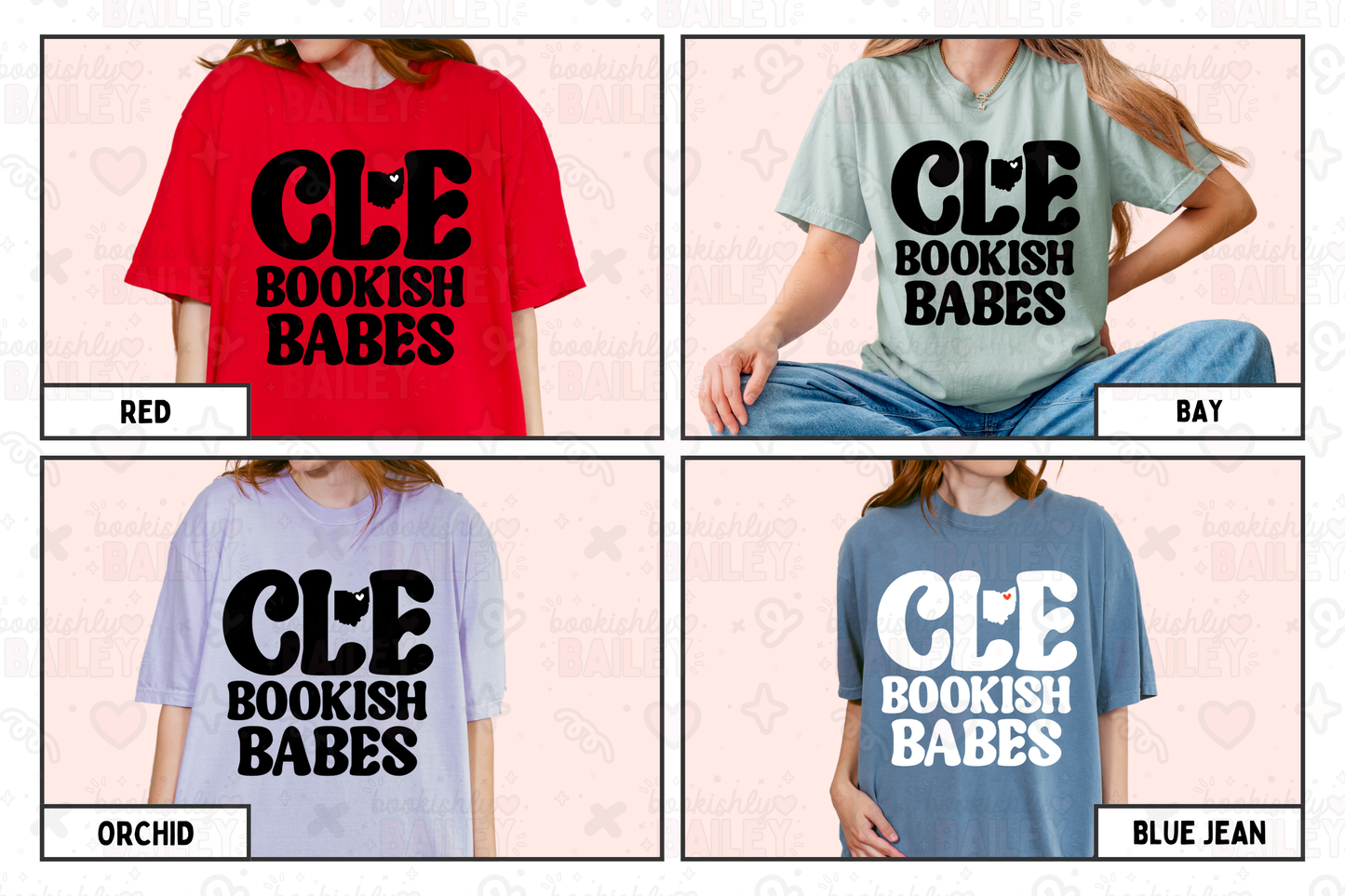 CLE Bookish Babes B&W Tees