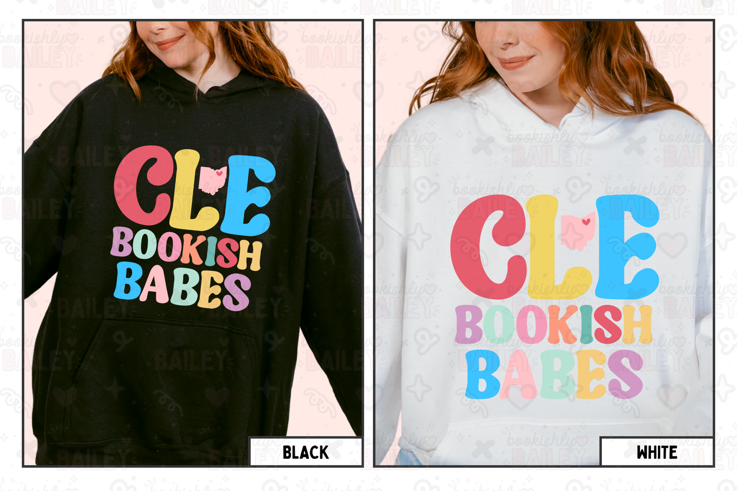 CLE Bookish Babes Colorful Logo Hoodie