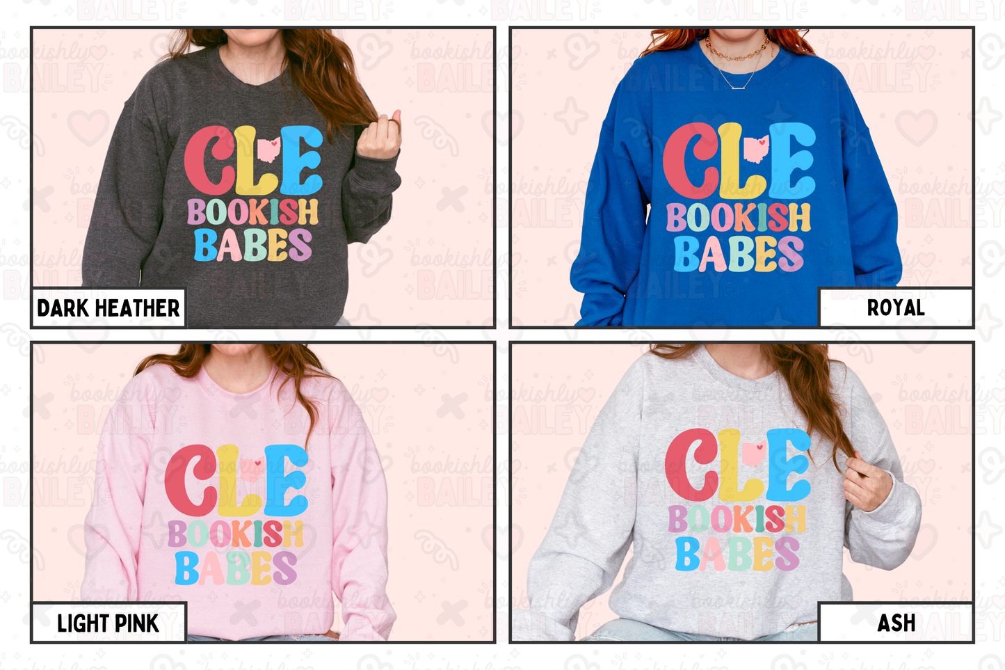 CLE Bookish Babes Colorful Logo Crewneck Sweatshirt