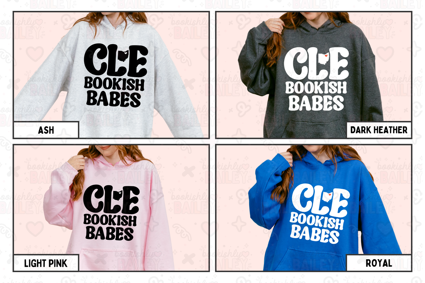 CLE Bookish Babes B&W Logo Hoodie