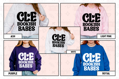 CLE Bookish Babes B&W Logo Crewneck