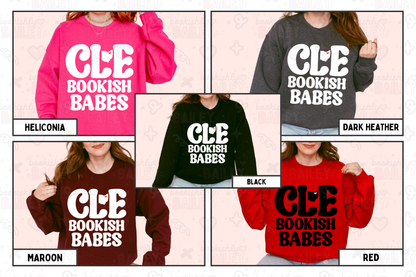 CLE Bookish Babes B&W Logo Crewneck