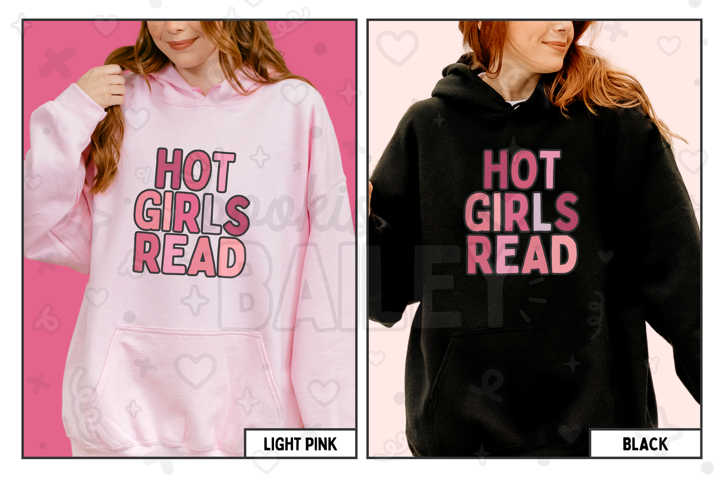 Hot Girls Read (Pink) Hoodie