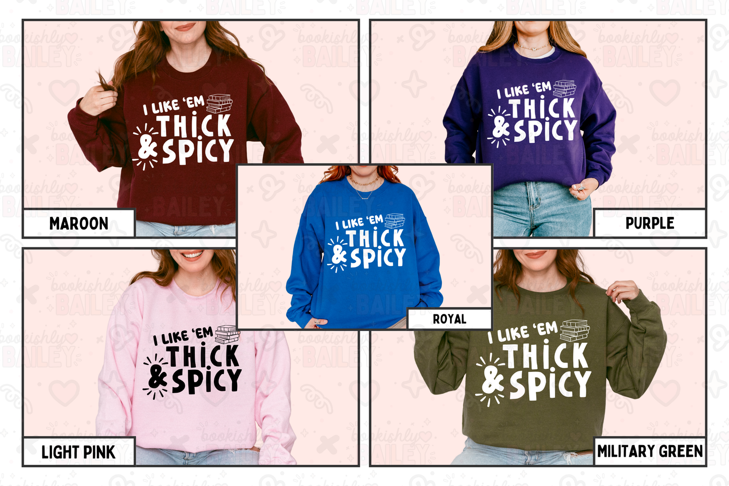 I Like 'Em Thick & Spicy Logo Crewneck