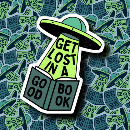 Get Lost In A Good Book - Sticker
