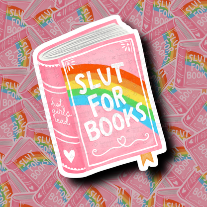 Slut For Books - Sticker
