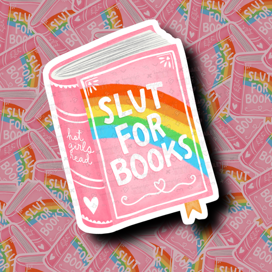Slut For Books - Sticker