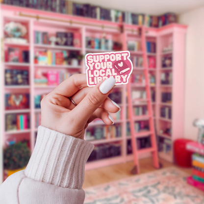Support Your Local Library, Matte Vinyl Sticker