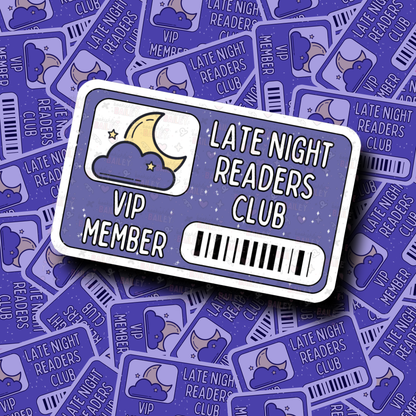 Late Night Reader Card - Sticker