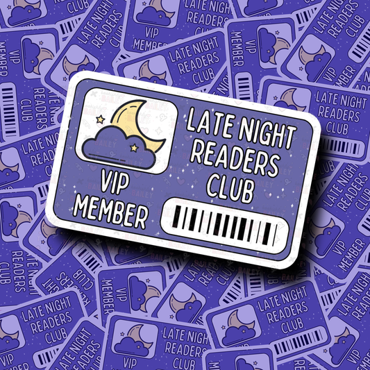 Late Night Reader Card - Sticker