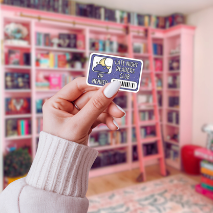 Late Night Reader Card - Sticker