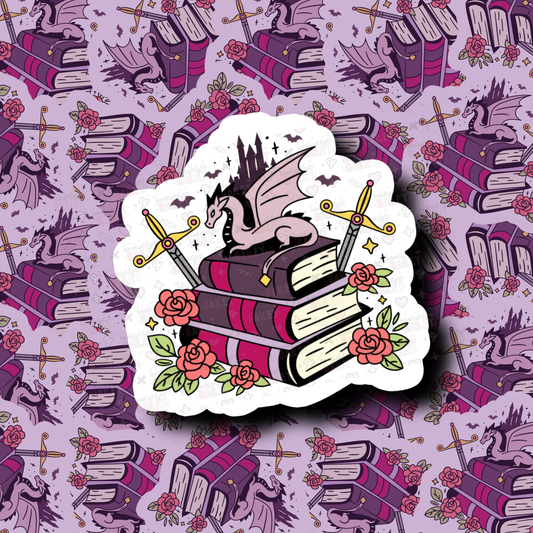 Fantasy Dragon Bookish Sticker