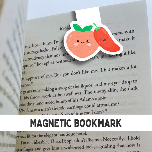 Peach & Pepper Magnetic Bookmark
