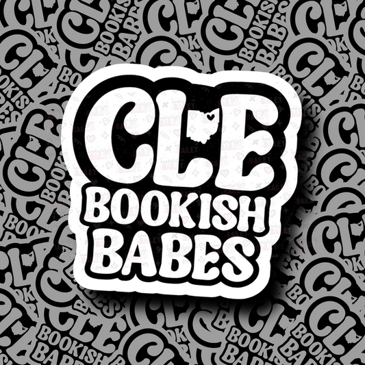 CLE Bookish Babes B&W Logo Sticker