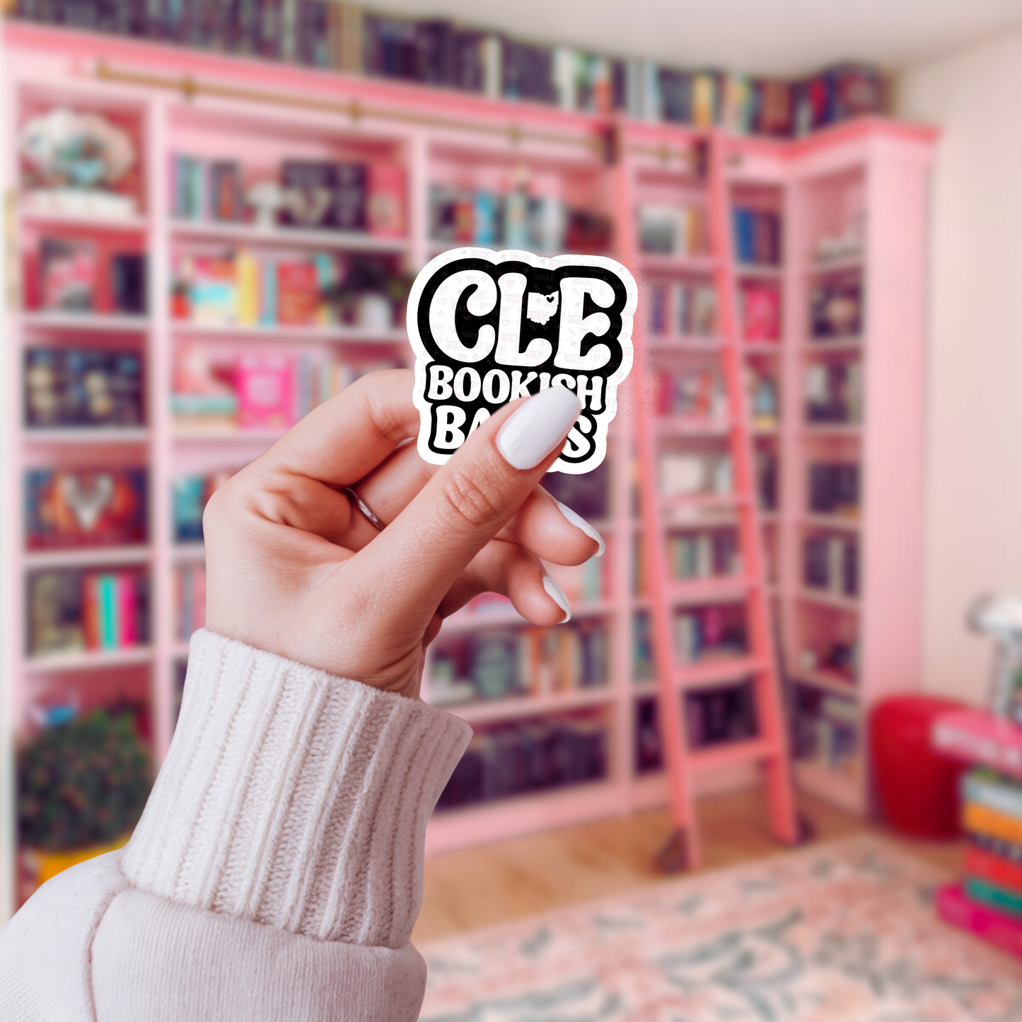 CLE Bookish Babes B&W Logo Sticker