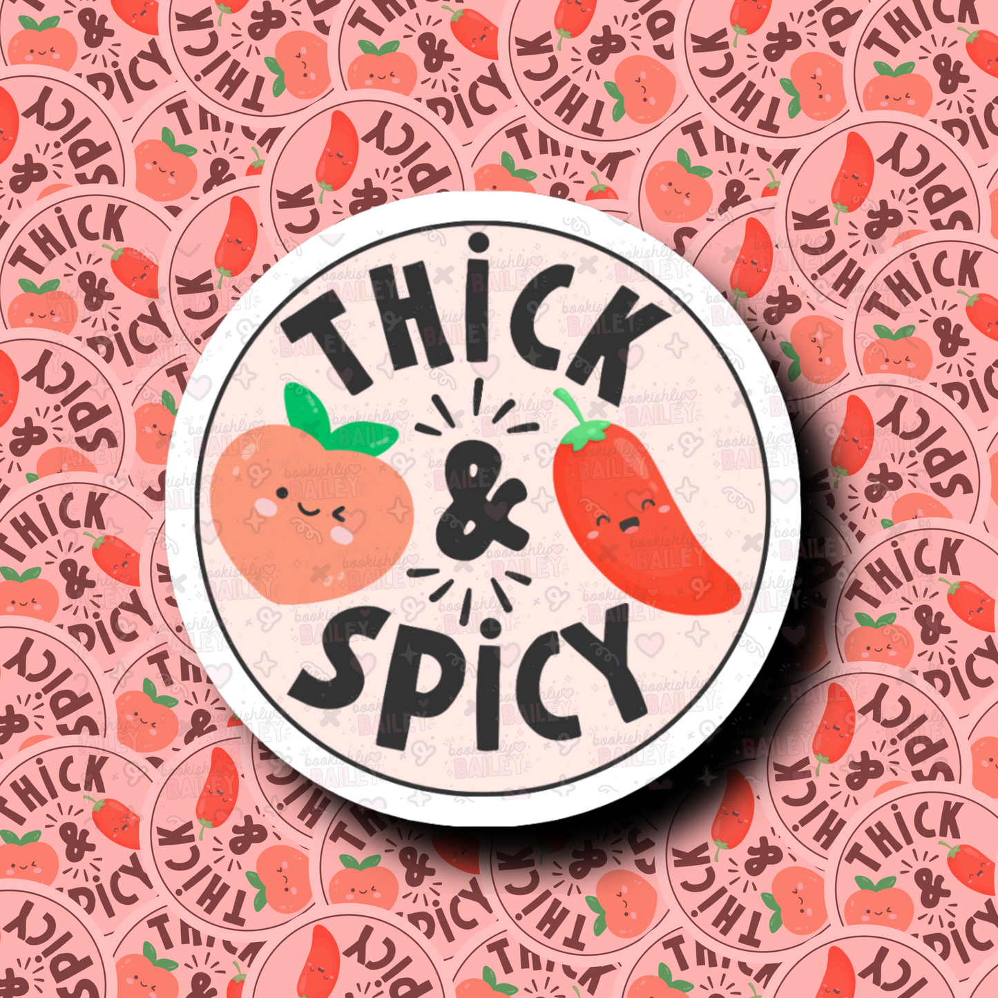 Thick & Spicy Circle Logo Sticker