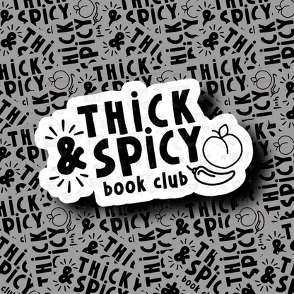 Thick & Spicy B&W Logo Sticker