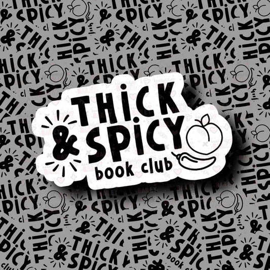 Thick & Spicy B&W Logo Sticker