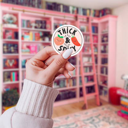 Thick & Spicy Circle Logo Sticker