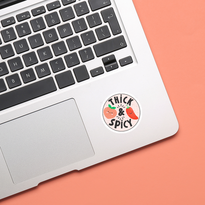 Thick & Spicy Circle Logo Sticker