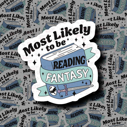 Most Likely Reading Fantasy Bookish Sticker