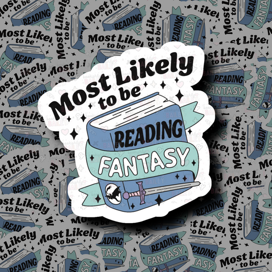 Most Likely Reading Fantasy Bookish Sticker