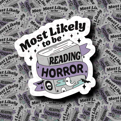 Most Likely Reading Horror Bookish Sticker