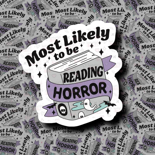 Most Likely Reading Horror Bookish Sticker