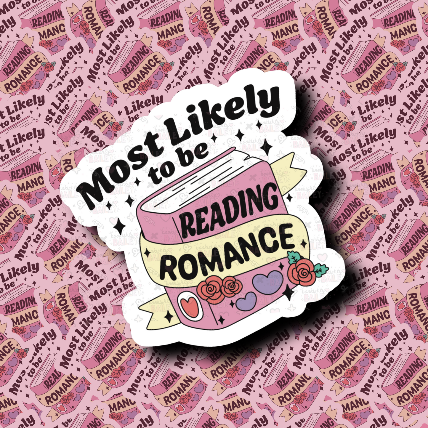 Most Likely Reading Romance Bookish Sticker