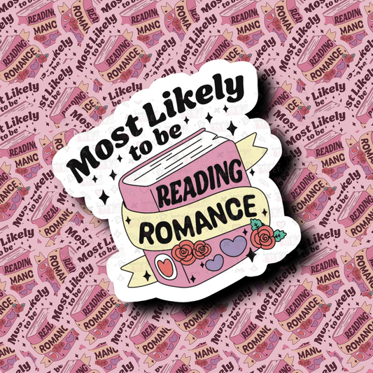 Most Likely Reading Romance Bookish Sticker