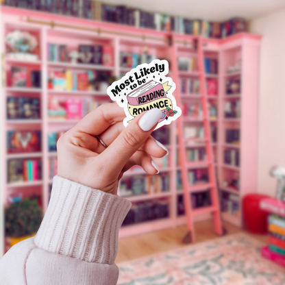 Most Likely Reading Romance Bookish Sticker