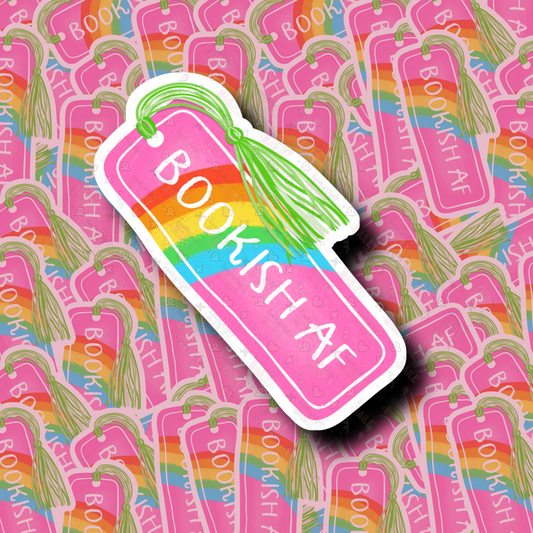 Bookish AF Bookmark Sticker