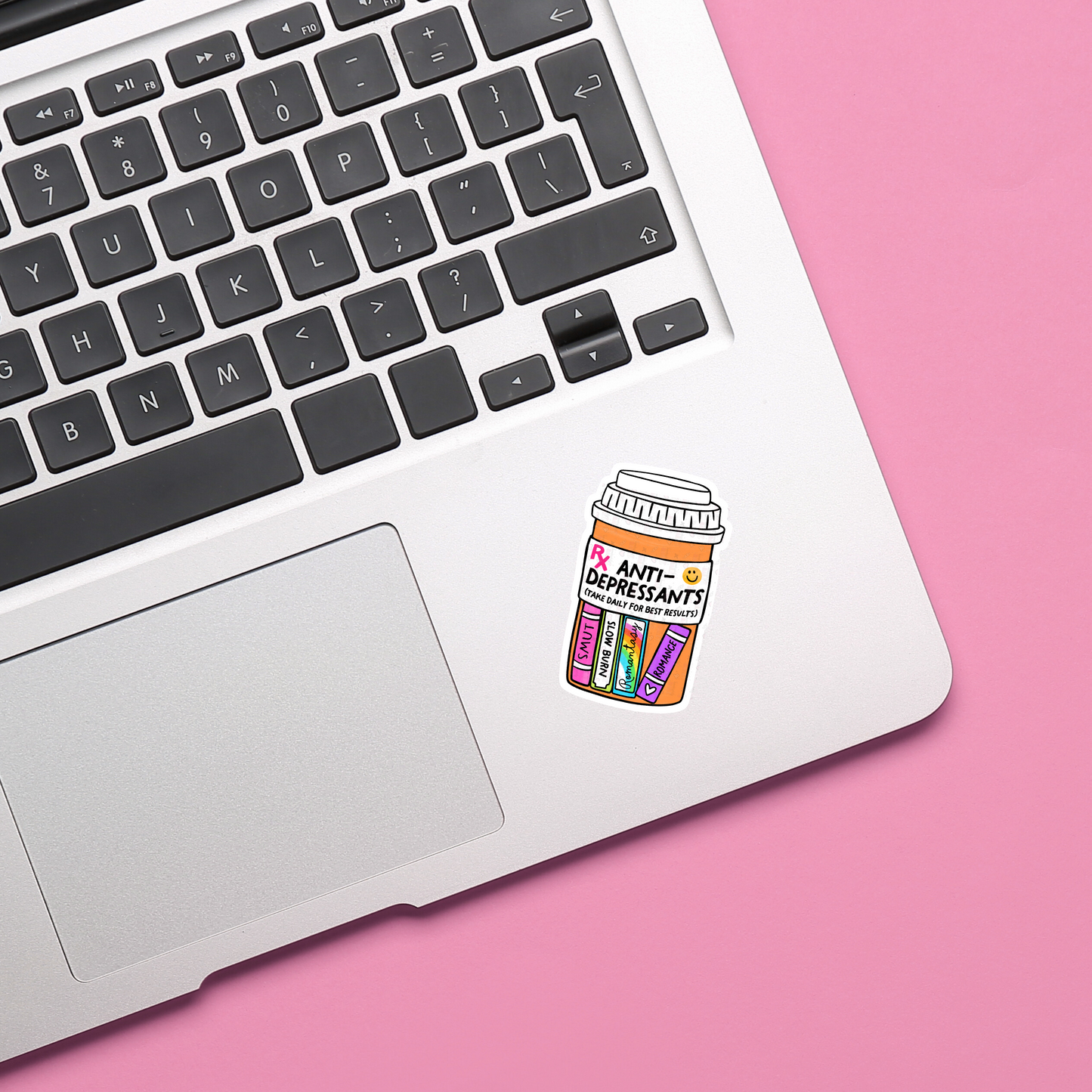Anti-Depressants Bookish Pill Bottle Sticker