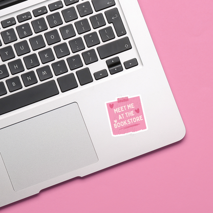 Meet Me At The Bookstore, Matte Vinyl Sticker
