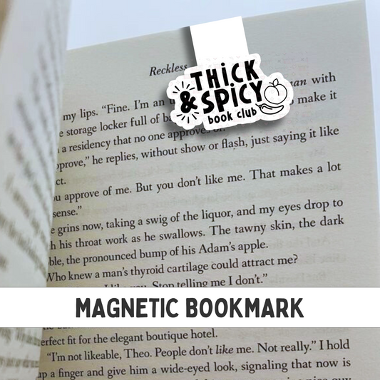 Thick & Spicy B&W Logo Magnetic Bookmark