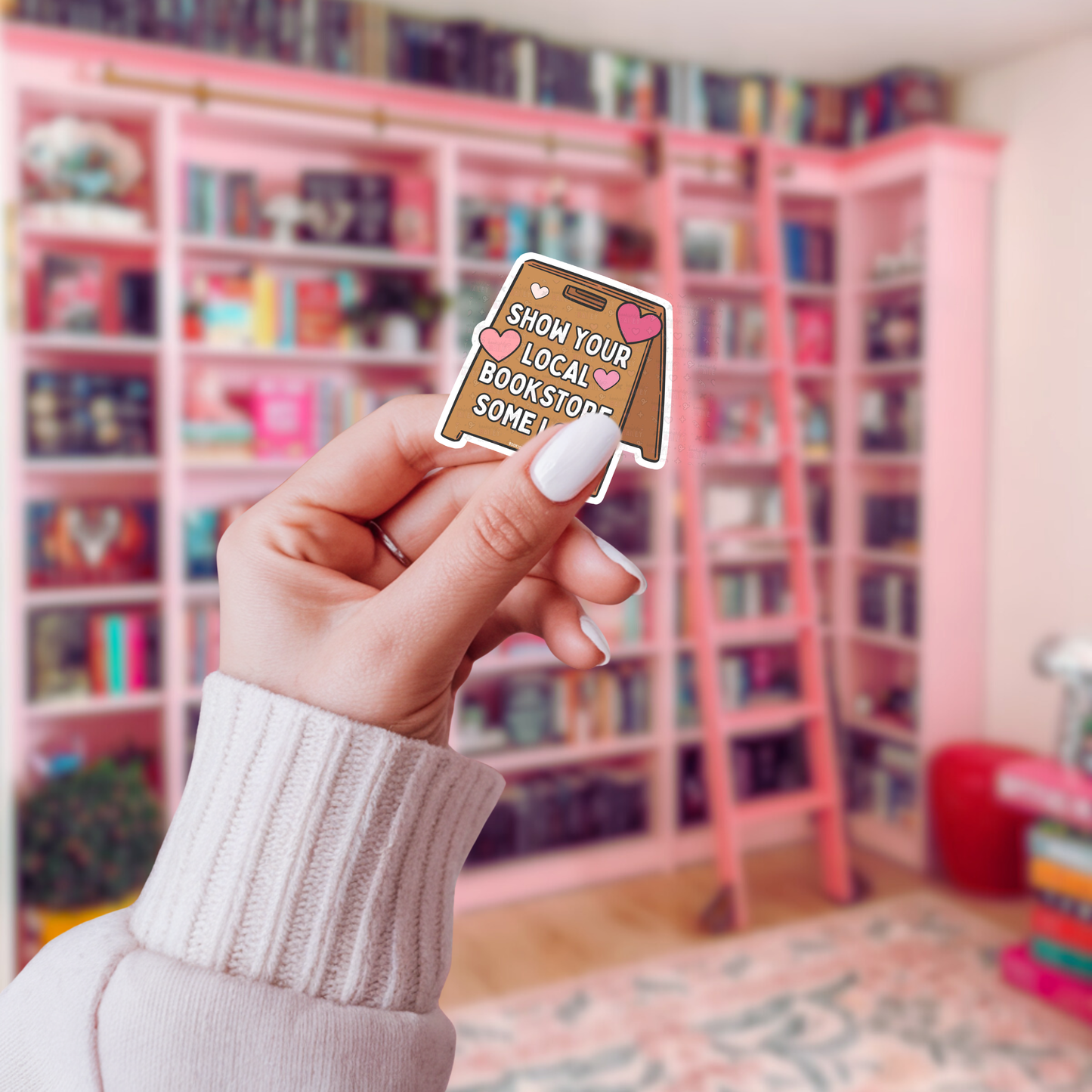 Show Your Local Bookstore Some Love, Matte Vinyl Sticker